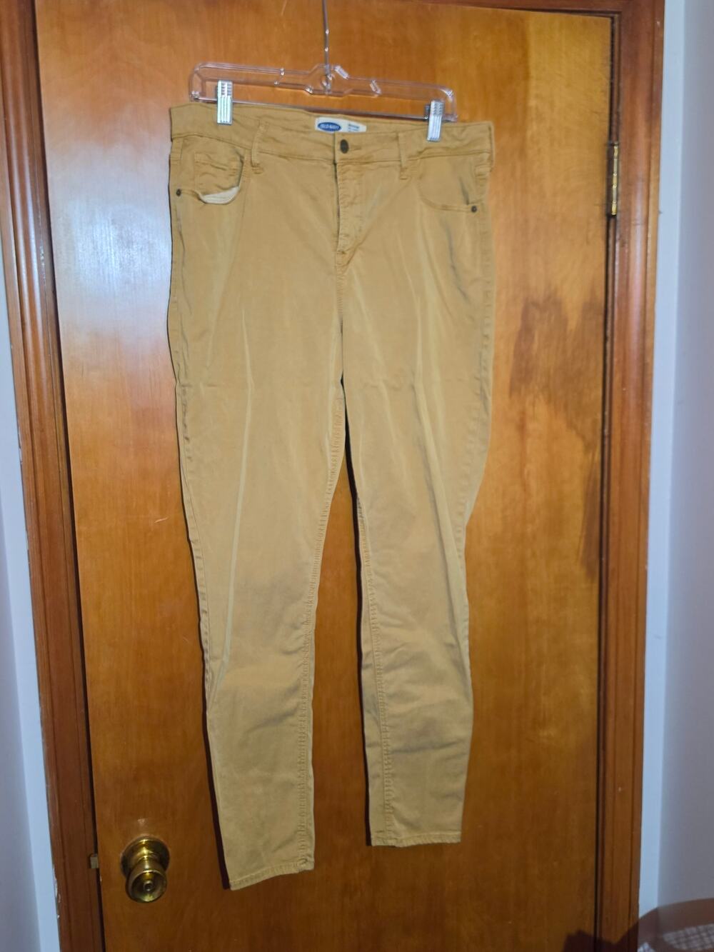 Old Navy Rockstar Super Skinny High Rise Pants Size 14 Mustard Yellow Tan Chino